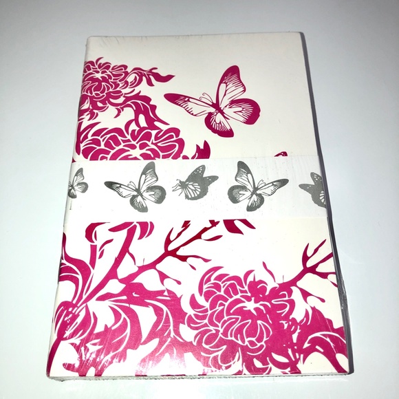 SKYHIGH Set of 5 Mini Journals + Note Pads Flocked Floral Butterflies Lined NEW! - Picture 4 of 14